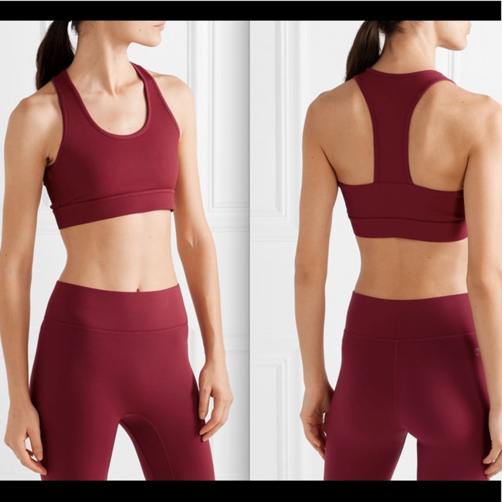 All Access Front Row Ribbed Sports Bra Red NWT